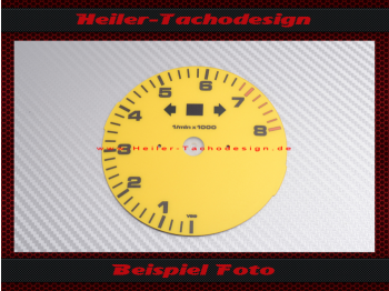 Tachometer dial for Porsche 911 964 993 without on-board computer 8000 rpm 6 oclock position