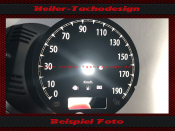 Tachoscheibe für Harley Davidson Sportster 48 Iron 883 2014 bis 2021 Ø80 Mph zu Kmh