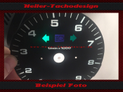 Drehzahlmesser Scheibe für Porsche 911 964 993 ohne BC 10000 UPM - 1
