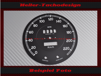 Speedometer dial for Jaguar 3.8S 1965 to 1967 Smiths 140 Mph to 220 Kmh without fuel