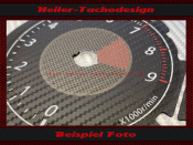 Speedometer dials for Mitsubishi Lancer EVO 2014 190 Mph to 310 Kmh