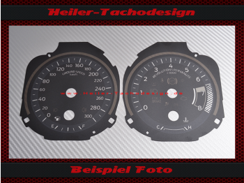 Speedometer Discs for Ford Mustang 160 Mph to 300 Kmh Modified without Tachoanpassung