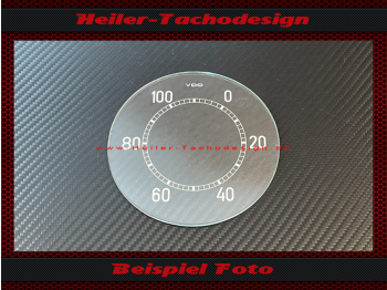 Tacho Glas für VDO Allgemein Wehrmacht 0 bis 100 kmh 104 mm