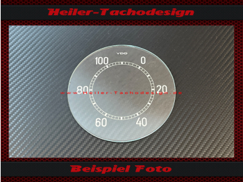 Tacho Glas VDO Allgemein Wehrmacht 0 bis 100 kmh 104 mm