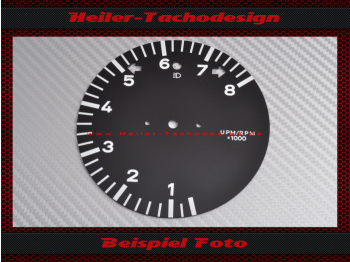 Drehzahlmesser Scheibe für Porsche 911 bis 8000 UPM 5 Uhr Stellung