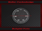 Tacho Glas Skala Veigel 0 bis 100 kmh &Oslash;58 mm - 2