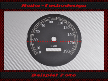 Tachoscheibe für Harley Davidson Softail Late 1998 EVO FXSTB Ø100 Mph zu Kmh