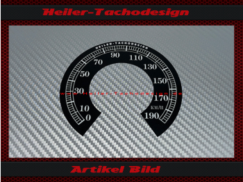 Tacho Aufkleber für Harley Davidson Softail Late 1998 EVO FXSTB Ø100 Mph zu Kmh