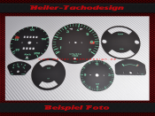 Set Speedometer Discs for Porsche 912 120 Mph to 200 Kmh - 2