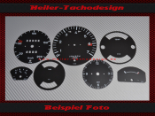 Set Tachoscheiben für Porsche 912 120 Mph zu 200 Kmh...