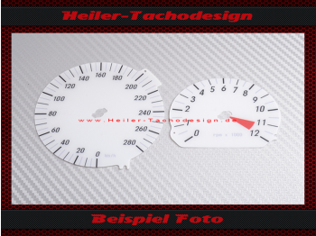 Tachoscheiben für BMW K1200 R 2005 2007 180 Mph zu 280 Kmh 12000 UPM