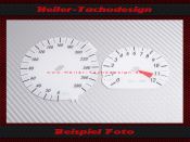Tachoscheibe für BMW K1200 R 05 / 07 Mph zu Kmh