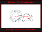 Tachoscheibe für BMW K1200 R 05 / 07 Mph zu Kmh