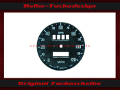 Gauge face MG Midget Smiths Ø 75 mm 120 Mph to Kmh