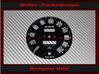 Speedometer Disc for MGA 1.Serie to April 1956 Jaeger Ø 92 mm 120 Mph to Kmh