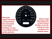 Speedometer Disc for Harley Davidson Road King FLHR Glide FLTR 2011 to 2019 Ø100 Mph to Kmh