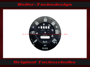 Tachoscheibe für Sunbeam Alpine Serie 2 Jaeger 0-200 Ø 92 mm Mph zu Kmh