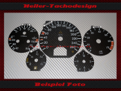 Speedometer Discs for Mercedes SL W129 R129 MOPF 2 Oil Temperature 1998 to 2001 160 Mph to 260 Kmh