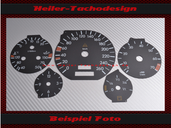 Tachoscheiben für Mercedes SL W129 R129 Öltemperatur MOPF-1 1995-1998 Mph zu Kmh - 1