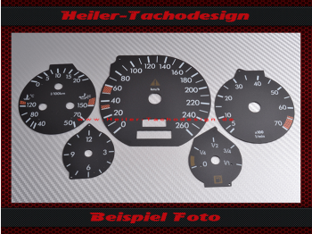 Tachoscheiben für Mercedes SL W129 R129 Öltemperatur MOPF 1 1995 bis 1998 160 Mph zu 260 Kmh 1