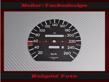 Speedometer Disc for Mercedes W126 560 SEC S Class 260 Kmh