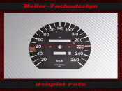 Speedometer Disc for Mercedes W126 560 SEC S Class 260 Kmh
