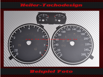 Tachoscheibe für VW Tiguan SEL 2009 160 Mph zu 260 Kmh