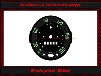 Tachoscheibe für VW Karmann Ghia Cabrio Typ15 1953 180 Kmh Form - 2