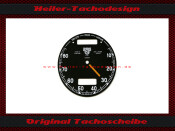 Speedometer dial HRD VINCENT 0-80 MPH from 1946 Ø 73,5 mm