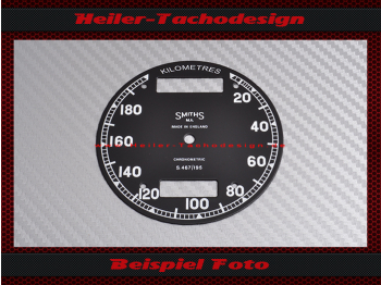 Speedometer Disc for Norton BSA Triumph Ariel Smiths Chronometric HRD Vincent 0 to 120 Mph 1946 to 1950 Ø73,5 mm