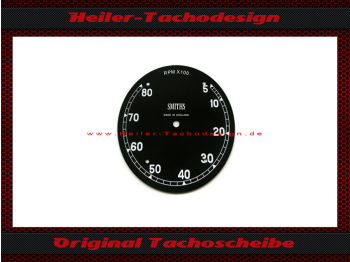 Drehzahlmesser Norton BSA Triumph Ariel Smiths Chronometric HRD Vincent 5-80 RPM von 1950 Ø73,5 mm