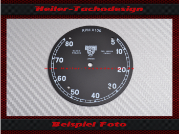 Drehzahlmesser Norton BSA Triumph Ariel Smiths Chronometric HRD Vincent 5-80 RPM von 1946 Ø73,5 mm