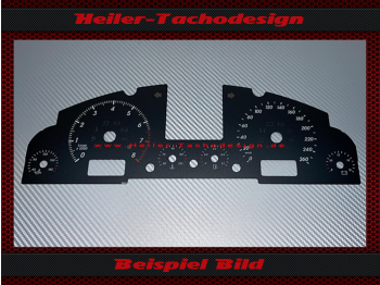 Speedometer Disc for VW Touareg 7LA 7L6 7L7 V6 Petrol 2002 to 2006 pre Facelift Mph to Kmh