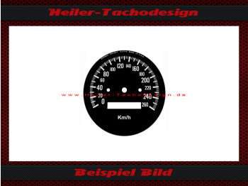 Tachoscheibe für Stewart Warner Exkalibur Serie 3 1975 Replika-Car Ø 8,2 cm Mph zu Kmh - 2