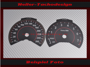 Tachoscheiben für BMW 1er 2er X1 F20 F22 F23 F45 F48 Sport 160 Mph zu 260 Kmh 7500 UPM
