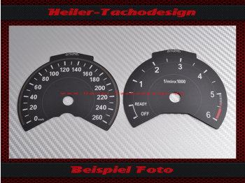 Tachoscheiben für BMW 1er 2er X1 F20 F22 F23 F45 F48 160 Mph zu 260 Kmh 6000 UPM