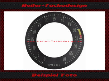 Tachometer Sticker for Chevrolet Corvette C2 1963 to 1964 Version - 2