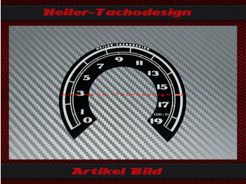 Tacho Aufkleber für Harley Davidson Softail Slim FLS 2012 bis 2018 Ø100 Mph zu Kmh
