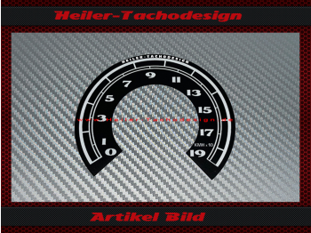 Speedometer Sticker for Harley Davidson Softail Slim FLS 2012 to 2018 Ø100 Mph to Kmh
