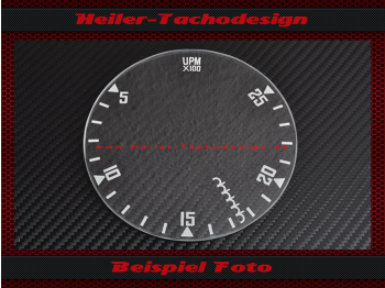 Speedometer glass for tractor meter Deutz D30 5 to 25 kmh