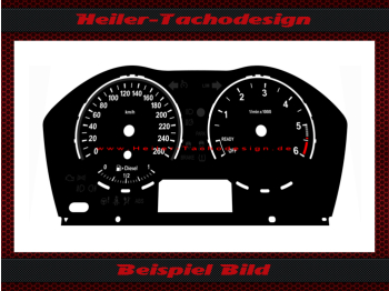 Tachoscheibe für BMW 1er 2er X1 F20 F21 F22 F23 F45 F46 F48 Diesel Mph zu Kmh - 1