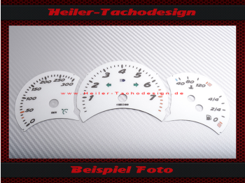 Tachoscheiben für Porsche Boxster S 986 Vorfacelift Schalter 300 Kmh