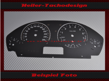 Tachoscheibe für BMW F30 F31 F32 F33 F34 160 Mph zu 260 Kmh 7500 UPM mit km/l