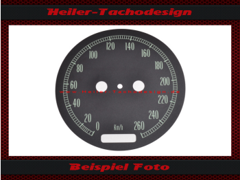 Tacho Aufkleber für Chevrolet Corvette C2 1965 bis 1967 160 Mph zu 260 Kmh