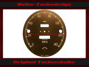 Speedometer Disc for Jaguar XK 150 Ø 110,0 mm 2 Holes Mph to Kmh
