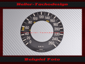 Speedometer Sticker for Mercedes W109 160 Mph to 260 Kmh
