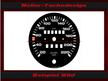 Speedometer Disc for VW T3 Bus 220 Kmh