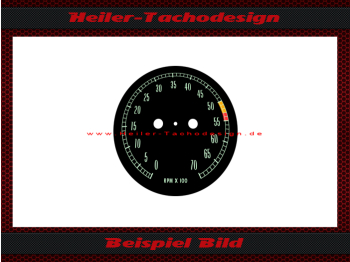 Tachometer Sticker for Chevrolet Corvette C2 1965 to 1967 Version - 3