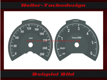 Tachoscheiben für BMW 1er 2er X1 F20 F22 F23 F45 F48 M Design Diesel Facelift