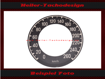 Tacho Aufkleber für Mercedes W111 große Heckflosse W112 Heckflosse W113 SL Pagode 260 Kmh